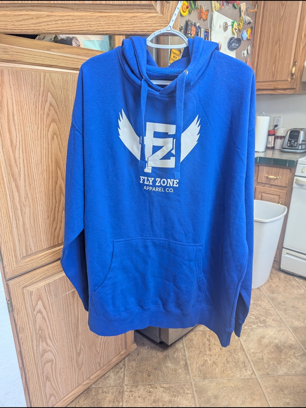 Fly Zone Royal Blue Hoodie with White Logo